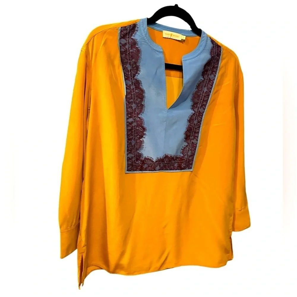 Tory Burch lace silk tunic size 0